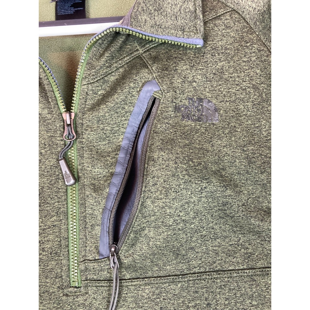 The North Face Quarter Zip Pullover Softshell Lined Jacket Men's Size XL Green - Picture 11 of 14